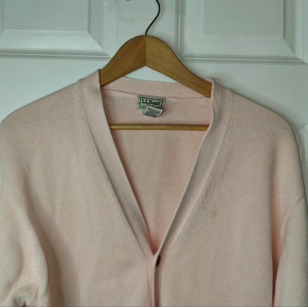 LL Bean Button Up Cardigan Size L - Picture 4 of 11